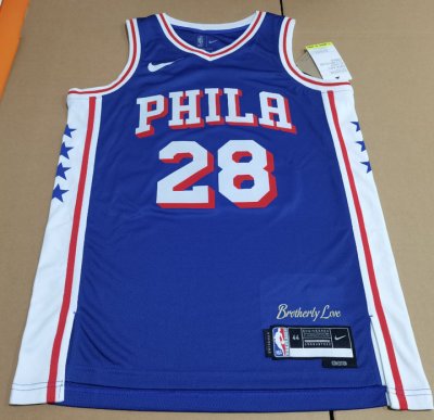 28 Yabusele Philadelphia 76ers Maillot Bleu